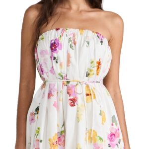 Aje Ayla Strapless Mini Dress Scattered Floral 10