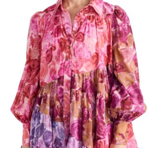 Aje Vision Smock Mini Dress Kaleidoscopic Rose 4