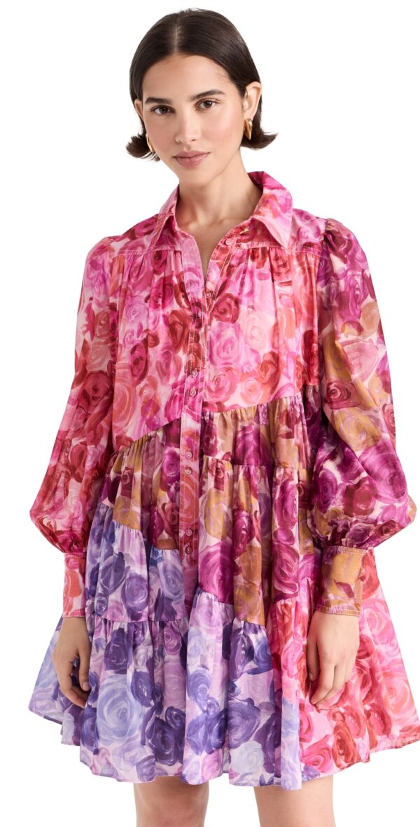 Aje Vision Smock Mini Dress Kaleidoscopic Rose 4