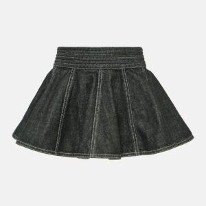 Alaïa Peplum denim skirt belt