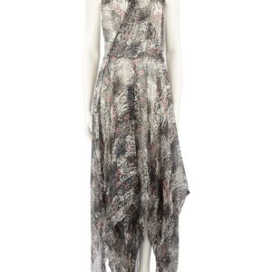 Ala�a Flowery Print Halterneck Tie Maxi Dress