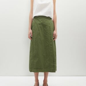 Album Di Famiglia Wrap Cotton Canvas Skirt ?? Green Size: L