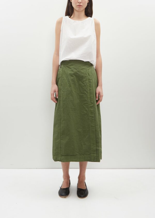 Album Di Famiglia Wrap Cotton Canvas Skirt ?? Green Size: L