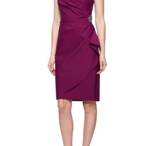 Alex Evenings Side Ruched Cocktail Dress in Passion at Nordstrom, Size 8