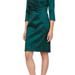 Alex Evenings Taffeta Sheath Cocktail Dress in Emerald Green at Nordstrom, Size 4