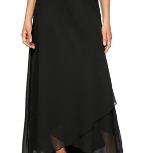 Alex Evenings Tulip Hem Maxi Skirt in Black at Nordstrom, Size Small