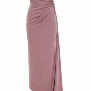 Alex Perry - Knotted Satin-Crepe Strapless Midi Dress - Pink - UK 4 - Moda Operandi