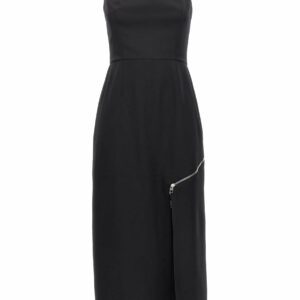 Alexander McQueen Zip Wool Midi Dress