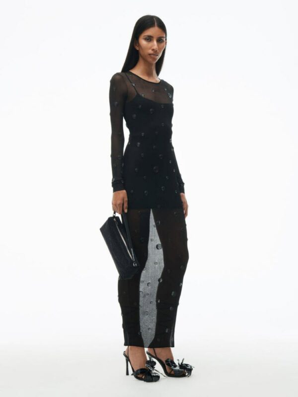 Alexander Wang Semi-Transparent Gems Midi Dress