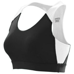 Augusta 2417A-Black- White-2X Ladies All Sport Sports Bra, Black-White - 2X