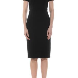 Alexia Admor Everleigh Short Sleeve Midi Cocktail Dress in Black at Nordstrom Rack, Size X-Small