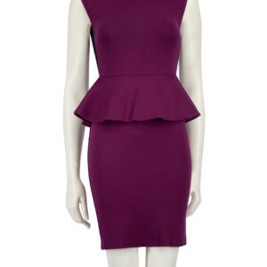 Alice + Olivia Purple Peplum Mini Dress