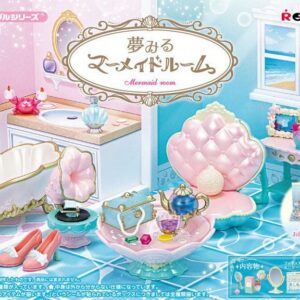 All 8 Sets - 1/12 1/6 Dollhouse Miniature Re-Ment Mermaid Room Collection Dresser/Accessories/ Jewelry Table Tea Letter Bath