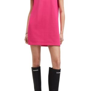 AllSaints Anna Cotton T-Shirt Dress in Neon Pink at Nordstrom, Size 8