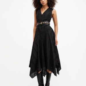 AllSaints Aviana Sleeveless Broderie Maxi Dress