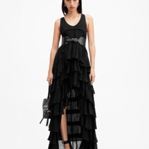 AllSaints Cavarly Tiered Ruffle Maxi Dress