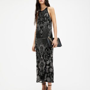 AllSaints Coralie Embellished Maxi Dress