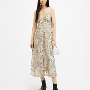 AllSaints Dahlia Cascade Paisley Slim Maxi Dress