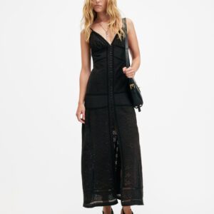 AllSaints Dahlia Embroidered Broderie Maxi Dress