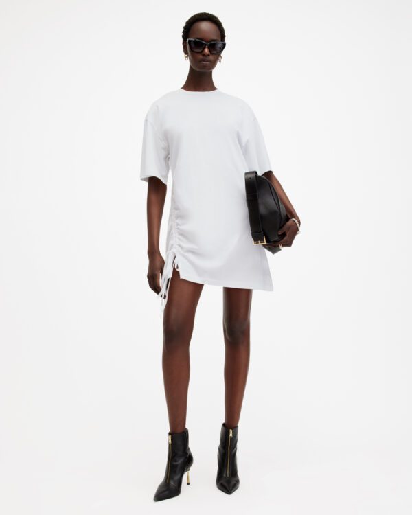 AllSaints Naenia Drawcord Mini T-Shirt Dress