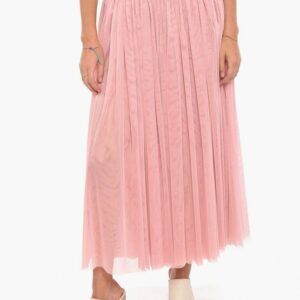 Altea Tulle Gwen Skirt With Elasticated Waistband in Pink, Women's (Size Small)