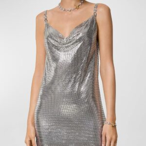 Aluminum Metal Mesh Cocktail Dress