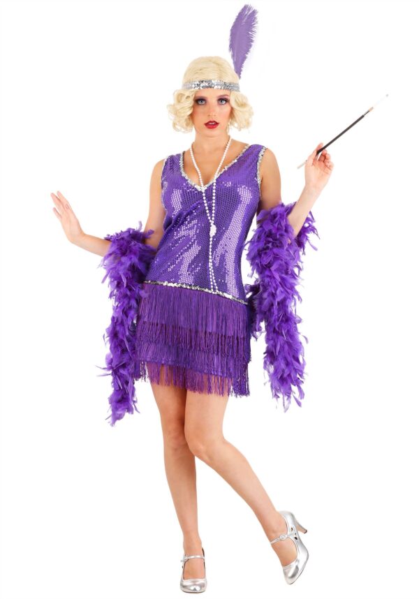 Amethyst Flapper Women's Fancy Dress Costume | Women's 1920's Fancy Dress Costumes