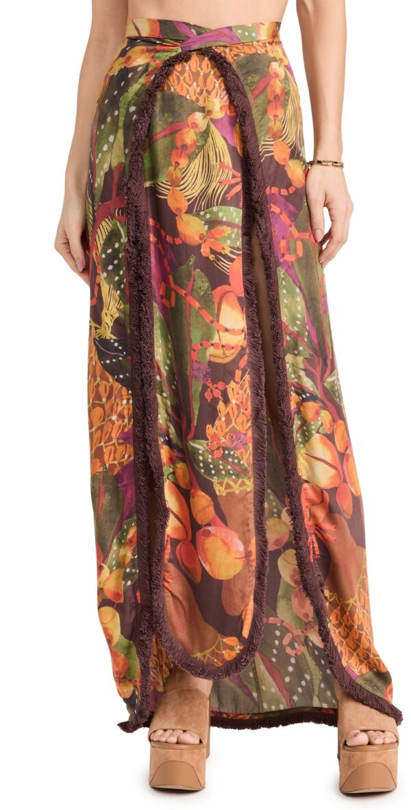 Andrea Iyamah Omma Sarong Skirt Kola Print S/M