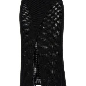 Andreādamo 'Fishnet Knit Midi Wrap' Skirt