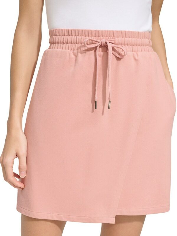 Andrew Marc Women's Drawstring Mini Wrap Skirt - Rose - Size M