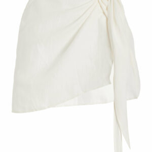 Anemos - The Wrap Linen-Blend Mini Skirt - White - XL - Moda Operandi