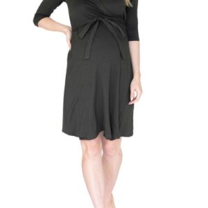 Angel Maternity Maternity/Nursing Wrap Dress in Khaki at Nordstrom, Size Large