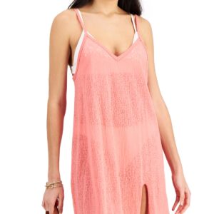 Animal Print Cover-up Dress In Tea Rose Pink