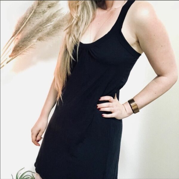 Anthropologie Splendid Black Tank Racerback Tube Knee Dress, Women's (Size Small)