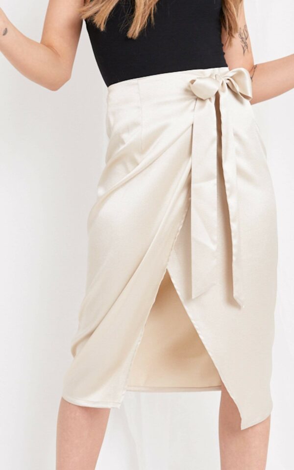 Aria Wrap Skirt - Champagne, M/L