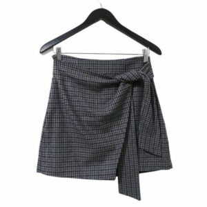 Aritzia Wilfred Wool Wrap-Front Skirt Size 4 in Grey, Women's