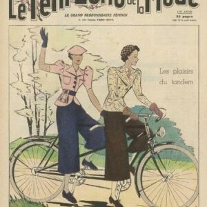 Art Print: Culottes on Cycles 1937: 12x9in