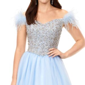 Ashley Lauren 11314 - Tulle Skirt Semi-Ballgown