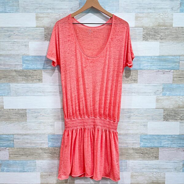 Athleta Captivate Smock Drop Waist Sun Dress Orange L Petite, Women's (Size Large)