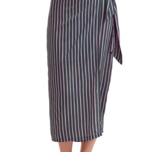 Au Naturel by Gottex Printed stripe long sarong skirt swim cover up in Dark Olive at Nordstrom, Size Large