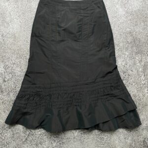 Avant Garde x Vintage Asymmetrical Midi Skirt in Black, Women's (Size 28)