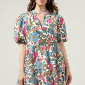 Avitall Floral Jacey Babydoll Mini Dress