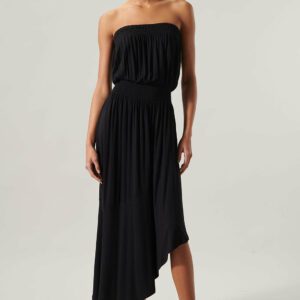 Ayanna Asymmetric Tube Midi Dress