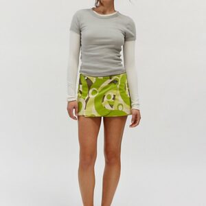 BDG Harlow Micro Mini Denim Wrap Skirt in Green, Women's at Urban Outfitters