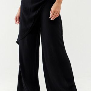 BDG Wrap Skirt Trouser Pant in Black, Women's at Urban Outfitters