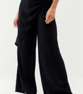 BDG Wrap Skirt Trousers - Black S at Urban Outfitters