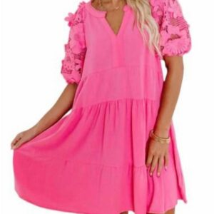 Babydoll Mini Dress In Bubblegum Pink