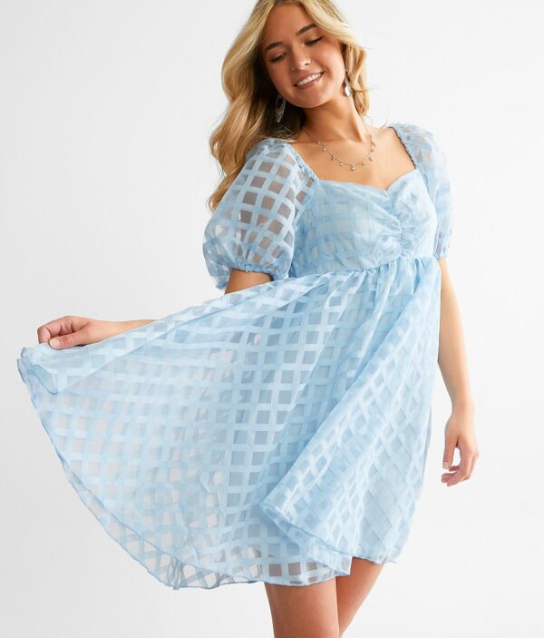 Bae Vely Lattice Babydoll Dress