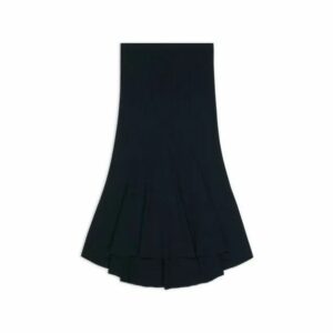 Balenciaga O1Mt1Gz0424 Godet Skirt In Black, Women's (Size 30)