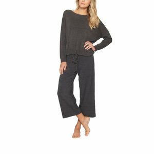 Barefoot Dreams Cozychic Ultra Lite Culottes (Carbon) Women's Casual Pants